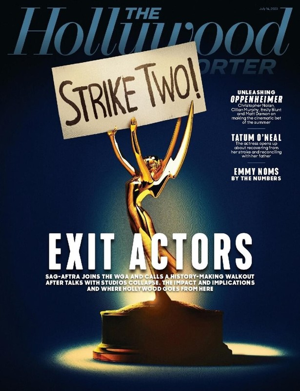 THE HOLLYWOOD REPORTER MAGAZINE SAG-AFTRA ACTORS STRIKE EMMY NOMS JULY 14, 2023 