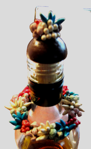 Ancienne décoration pour bouteilles, fermeture et couronne de bijoux pour col de bouteille - Photo 1/4