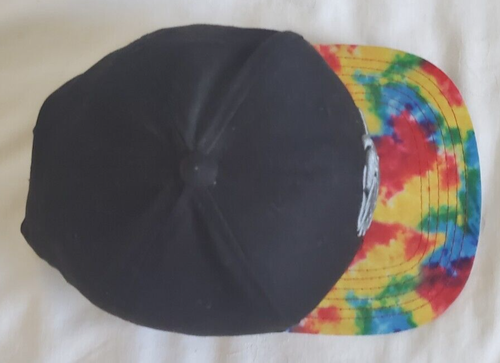 Neff Baseball Cap Flat Brim Snapback Embroidery Hat Cap Tie Dye Black - Picture 6 of 10