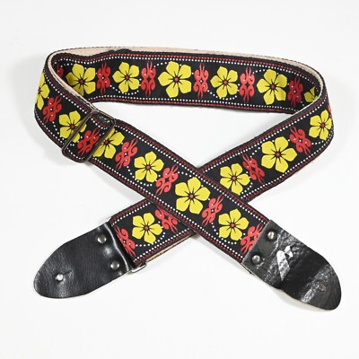 Morris Guitars Embroidered Hippie Guitar Strap, Japan