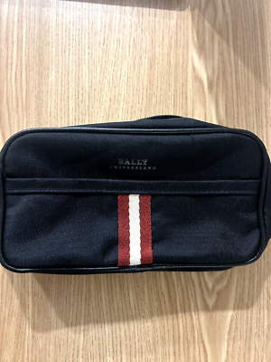 BALLY SWITZERLAND SMALL BLACK TOILETRY /AMENITY /TRAVEL BAG