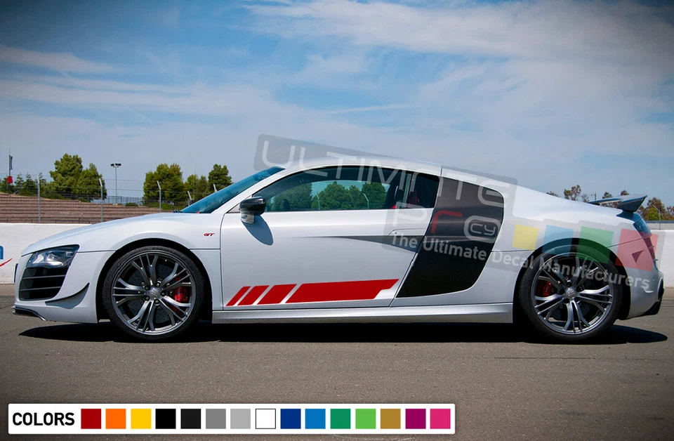 Tira adhesiva para Audi R8 gráficos ligeros carbono tune ruedas labio 2015 2016 2017 Foto 3 de 4