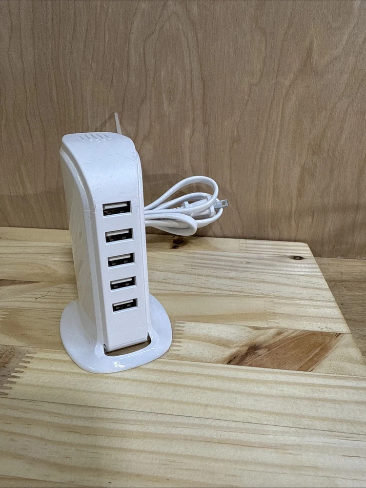 5 puertos USB Hub Estación de carga Torre Escritorio Pared Cargador Adaptador de corriente