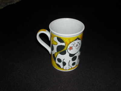 Kultiger Katzen-Becher*Buntes Design ''2 Katzen*grün und schwarz-weiß*PurrPurr