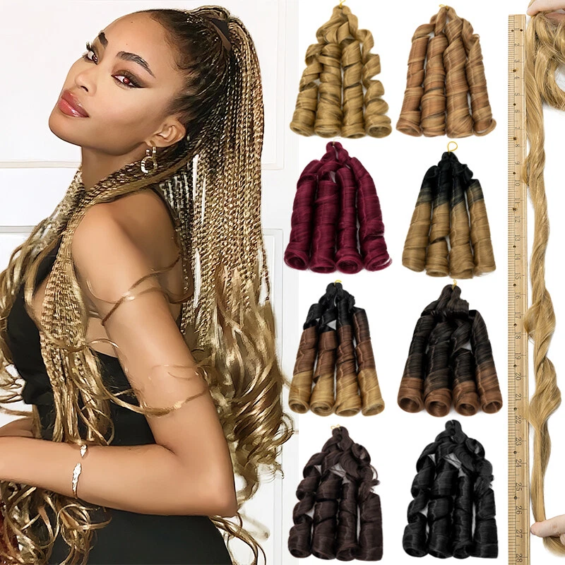 Curly Loose French Braids Weave Crochet Braiding Hair Extensions For Black Women