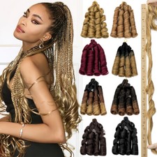 Curly Loose French Braids Weave Crochet Braiding Hair Extensions For Black Women
