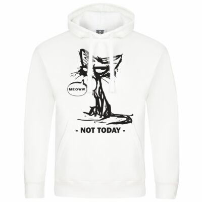 Herren Kapuzenpullover Hoodie Katze not today grumpy cats schelchte Laune catmom
