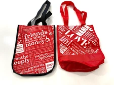 2 Lululemon Small Reusable Shopping / Lunch Tote Bags Bundle