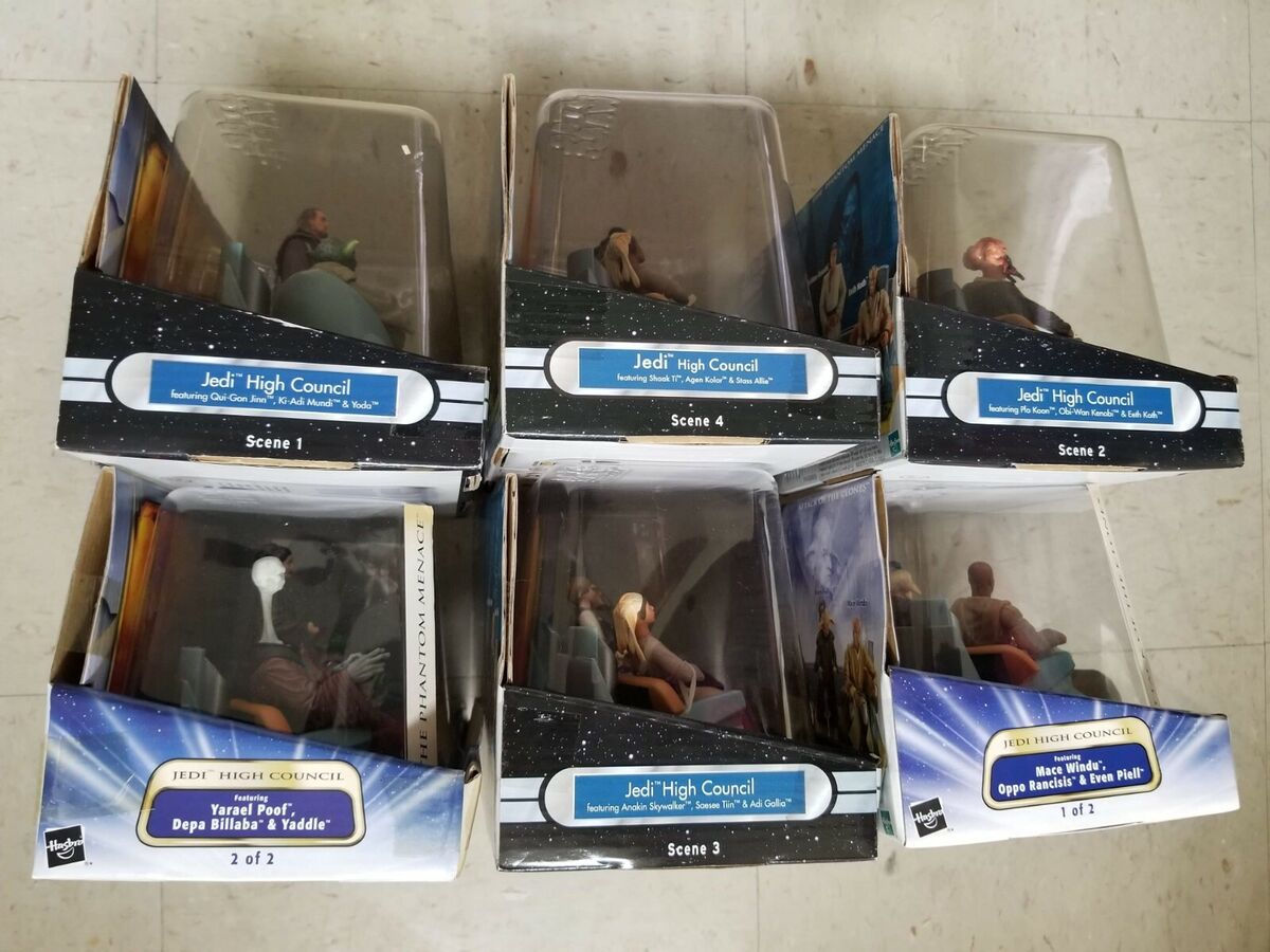 Star Wars Jedi High Council Complete Scenes Set of 6 Clone Star Wars Jedi High Council Complete Scenes Set of 6 Clone