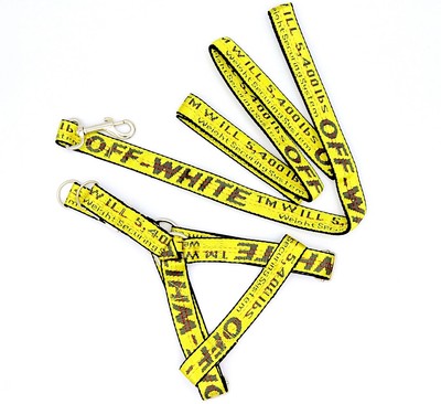 off white dog harness
