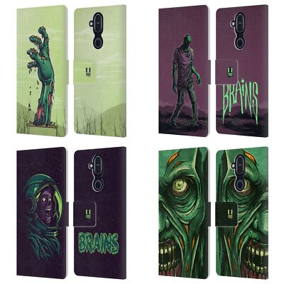 HEAD CASE DESIGNS ZOMBIES LEATHER BOOK WALLET CASE COVER FOR NOKIA PHONES