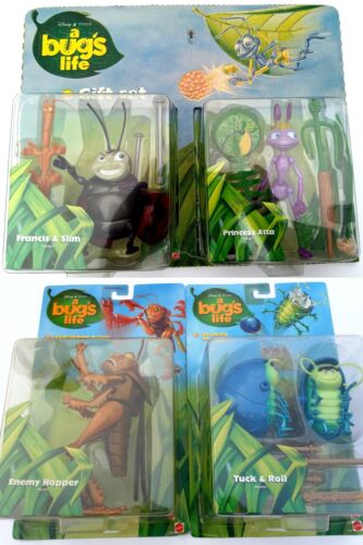 1998 Mattel A Bugs Life Collection Lot 4 Figures Factory Sealed Pixar Disney MOC