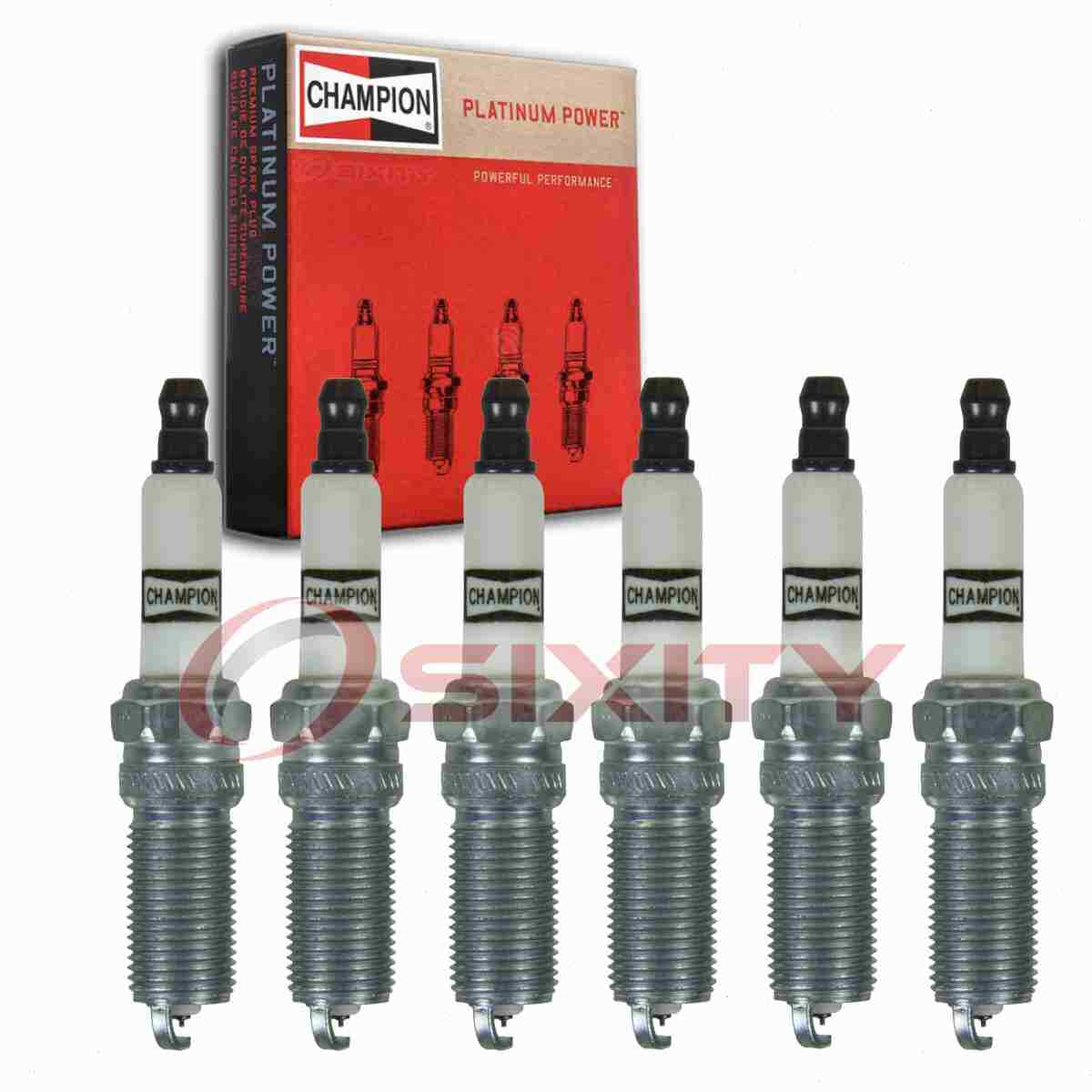 6 pc Champion Platinum 3017 Spark Plugs for RES8PYB5 6509 Ignition Wire ri