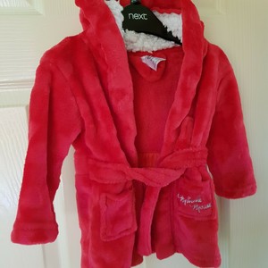 baby red dressing gown