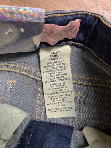 Freestyle Revolution Jeans Girls Youth Size 6 Dark Wash Everyday Jegging NWT - Picture 8 of 11