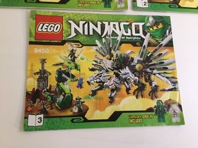 Lego Ninjago: Epic Dragon Battle Instruction Manual - 9450 - Read Description