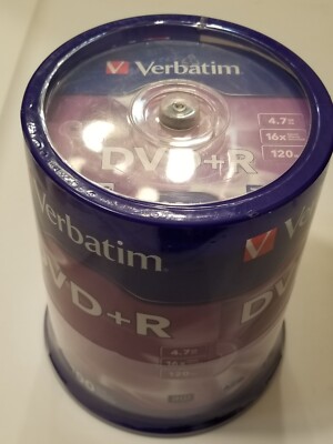Verbatim DVD+R 4.7GB 16X Blank Disc 100-Pack Spindle + TY/CMCPro Value DVD-R 100