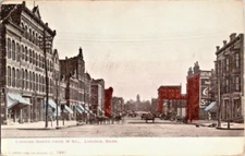 Lincoln Nebraska NE Postcard M Street Looking North Business Section Vintage