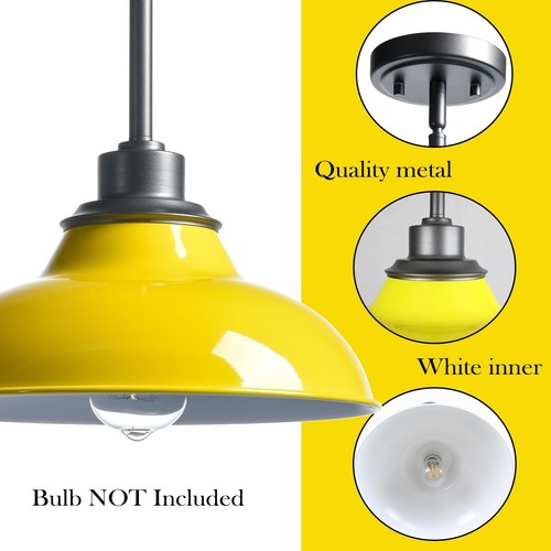 Modern Pendant Light Fixture Yellow Pendant Light Hanging Light Fixture for K... - Picture 2 of 7
