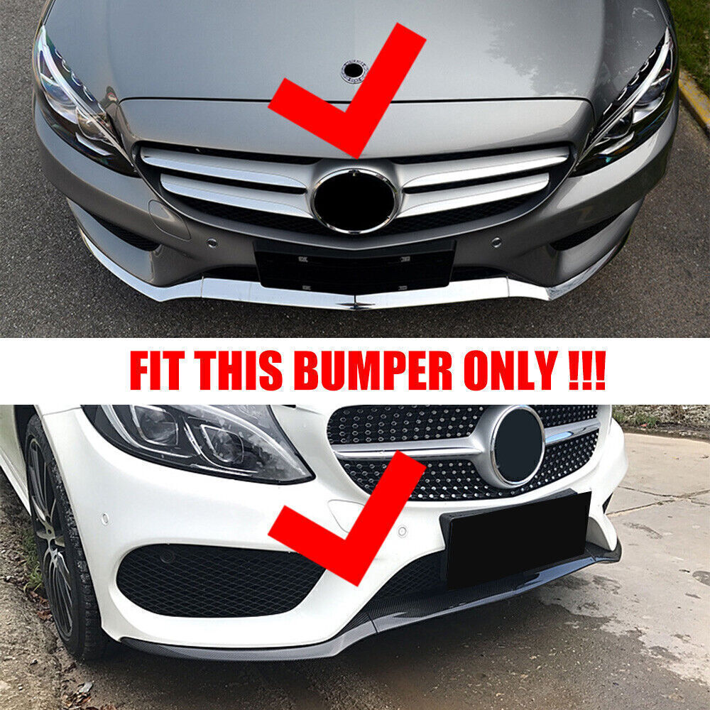 Für Mercedes Benz W205 C-Klasse 15-18 Mitte Front Spoiler Lippe
