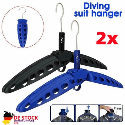 2X Kleiderbügel Faltbar Multifunktions Bügel für Neoprenanzug Trockenanzug NEU