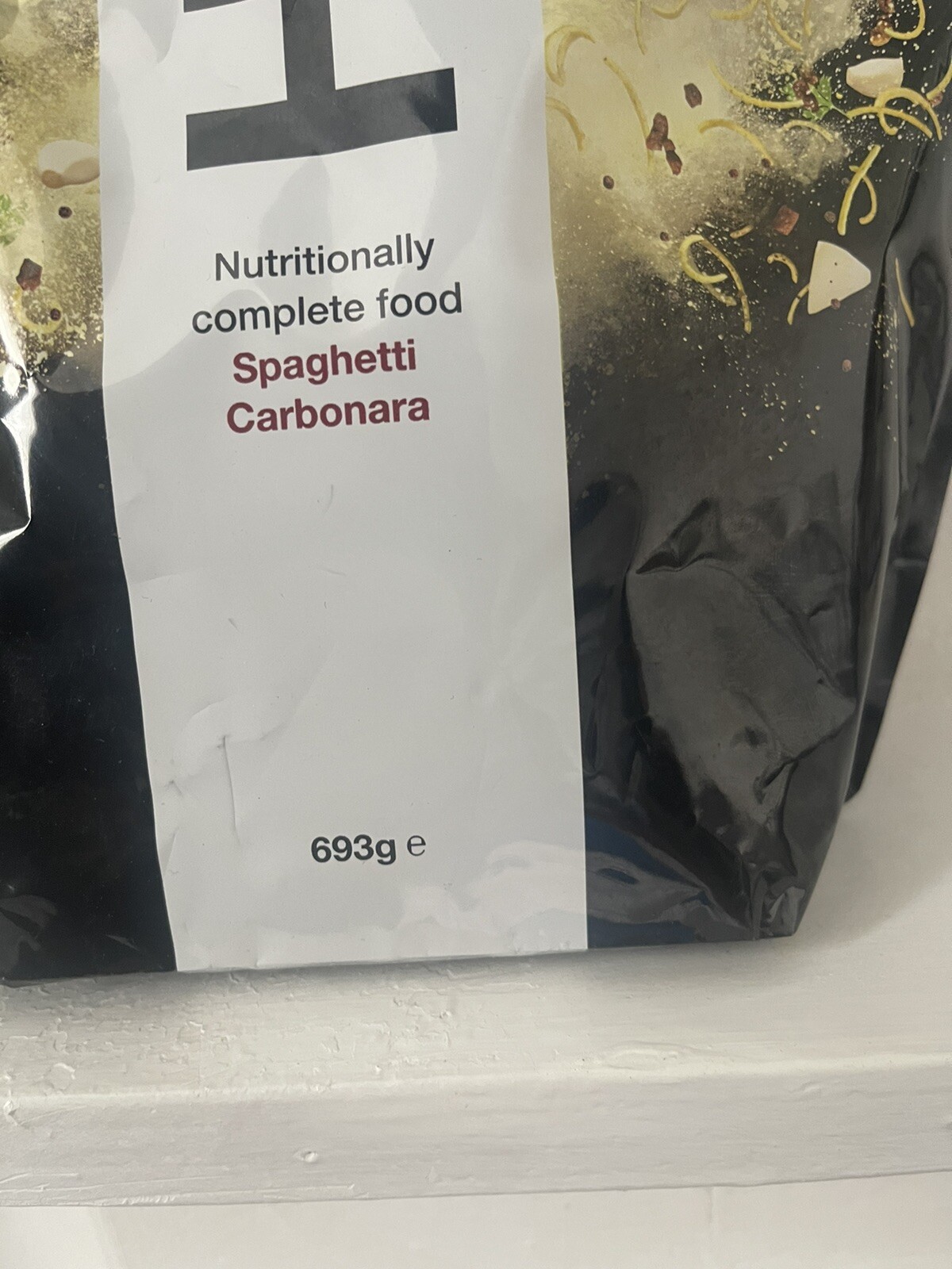 OPENED Huel Hot And Savoury Meal Replacement Spaghetti & Carbonara