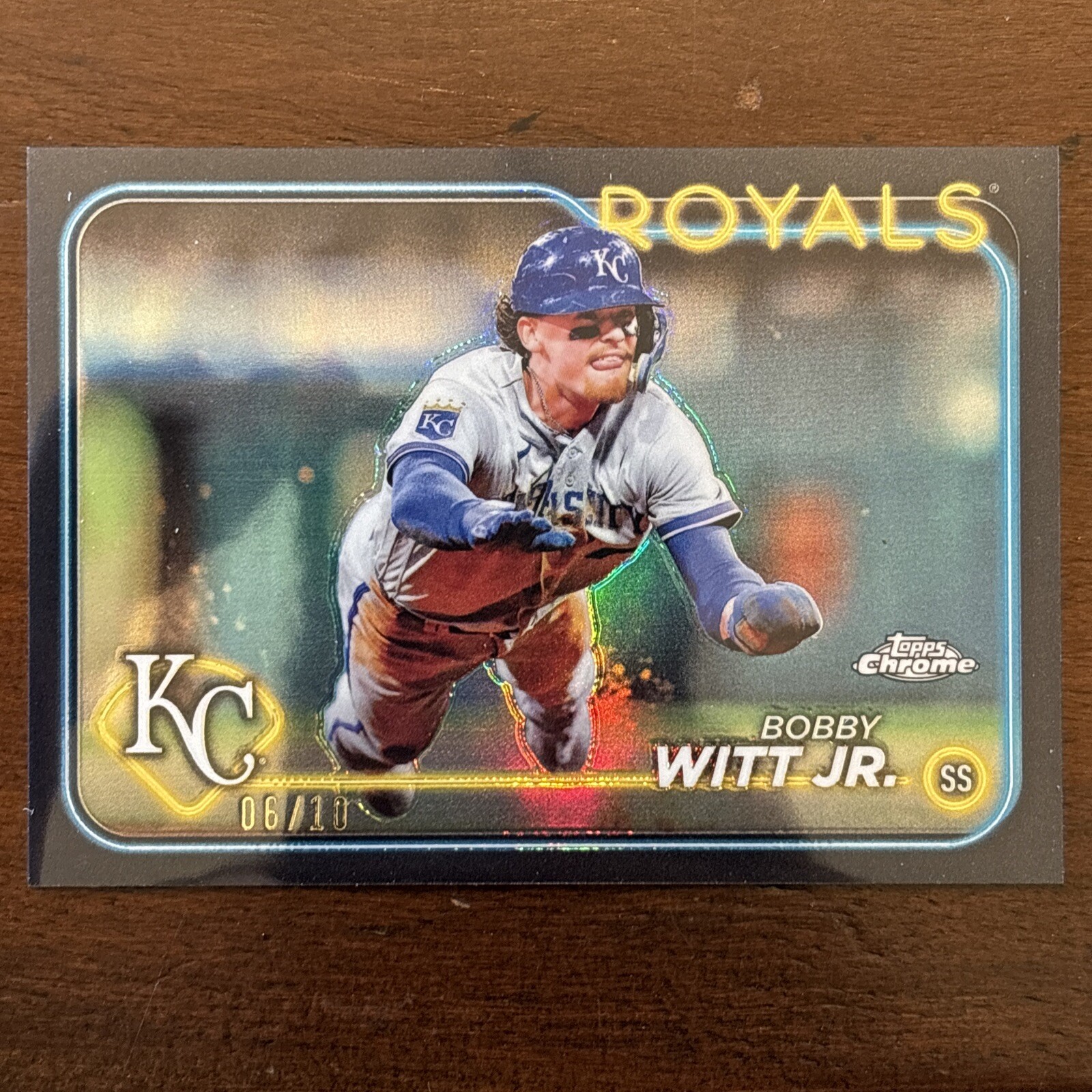 6/10 Black Refractor 2024 Topps Chrome Bobby Witt Jr. #120 MLB Royals