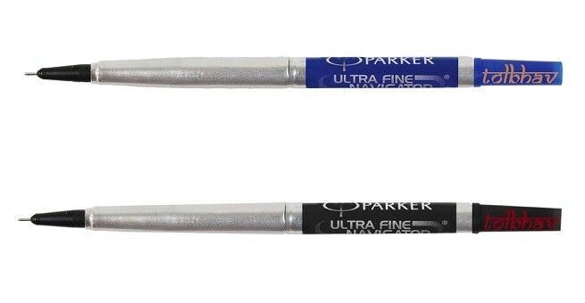 Parker Quink Roller Ball Refill per penne a sfera Ultra Fine UF 0,5 mm Blu  Nero