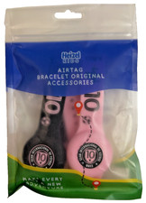 2 Pack Kids AirTag Bracelet Soccer Sports Theme Waterproof Silicone Wristband