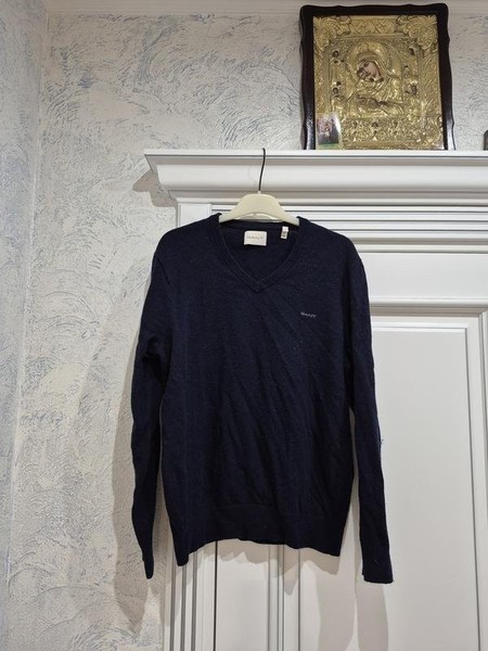 Men Gant Sweater Black Wool M
