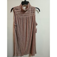 Nine West Champagne Iridescent A Line Pleated Swing Dress Size L MSRP $60 NWT