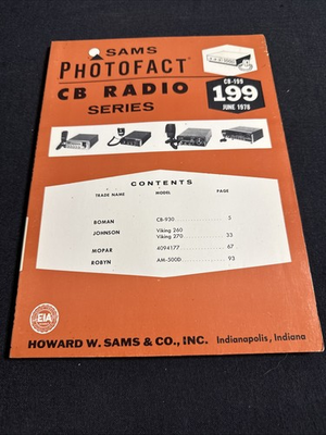 #ad #ad SAMS Photofact CB Radio Series Manual CB 199 June 1978 $7.99