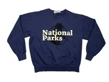 NATIONAL PARKS PROJECT Blue Warm CREWNECK SWEATSHIRT Outdoor Hike Gym Women's M