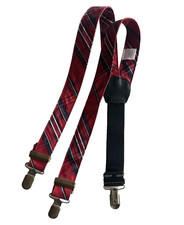 Kids 2T-3 Janie And Jack Suspenders Red Navy Blue Plaid Holiday Christmas