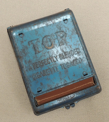 vintage top cigarette roller Vintage Top Cigarette Tobacco Roller Vintage Metal Blue