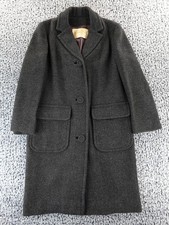 Vintage 1950s Pendleton 100% Virgin Wool Charcoal Gray Town Coat Women&rsquo;s Sz M