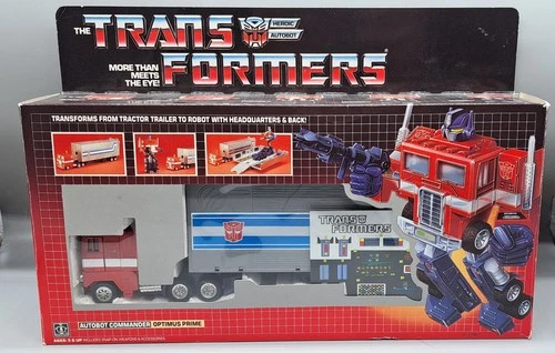 Vintage 1984 Hasbro TRANSFORMERS G1 Optimus Prime MIB figure GENERATION ONE toy