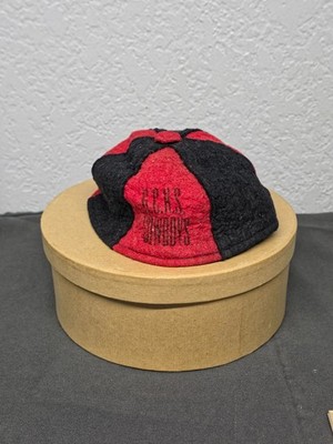 Vtg Grand County High School Beanie Cap Moab Utah GCHS Cowboys Red Black Hat Box