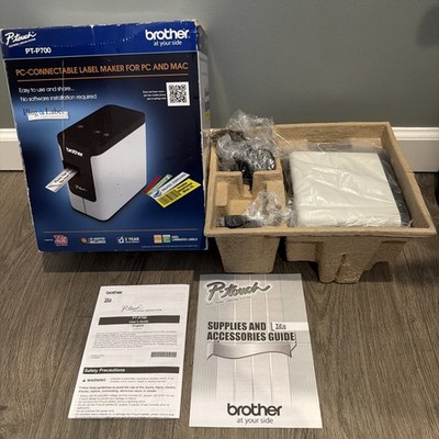 Brother P-Touch PT-P700 Label Printer PC Connectable w/ Cord & USB   Working