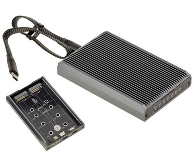RAID Drive Enclosure With USB Cloning Station 20G for 2 SSD M2 NVMe and M2 SATA