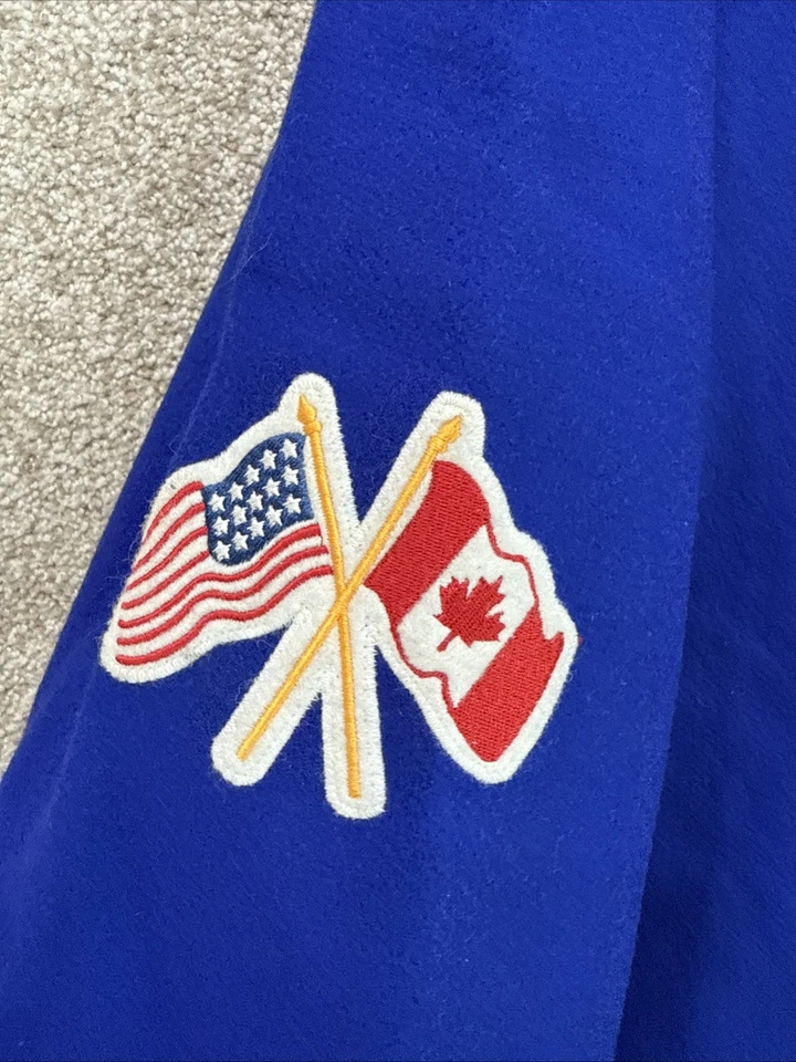 Chaqueta a presión de lana Mitchell & Ness NHL vintage de hockey para hombre 60 New York Rangers  Foto 4 de 4