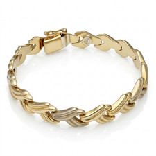 Goldarmband 585 Gelbgold massiv 11,6g 18,7cm ...
