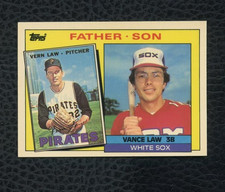 1985 TOPPS TIFFANY FATHER SON #137 VANCE LAW VERN LAW
