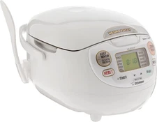 Zojirushi NS-ZCC10 5-1/2-Cup Neuro Fuzzy Rice Cooker and Warmer - Premium White