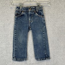 VTG Little Levi  s Toddler 2 Regular Fit Denim Jeans Made in USA Orange Tab