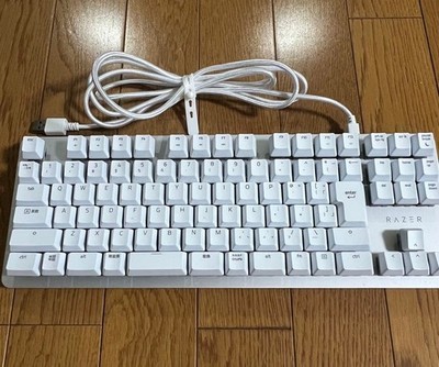 Razer Tenkeyless Gaming Keyboard White TKL JP Used Untested