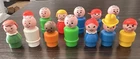 Fisher-Price Little People Vintage Wooden Peg People Figures Lot - Assorted