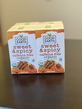 Good Earth Sweet  Spicy Original Caffeine Free Organic TEA 18/box LOT OF 4  72