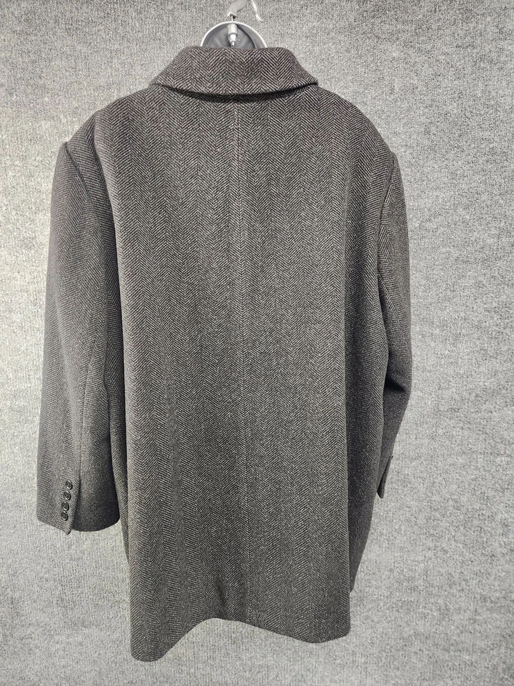 Elisabeth Liz Claiborne Coat Womens 18 Wool Blend Herringbone Button Up Classic - Image 4 of 4