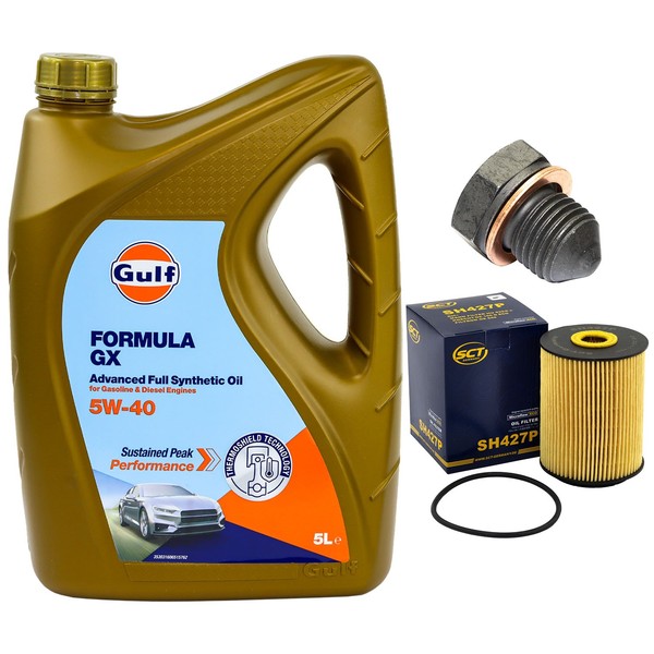 MotoröL Filter Set 5W-40 5 Liter + ÖLablassschraube FüR Audi Seat VW Passat 1.9-image